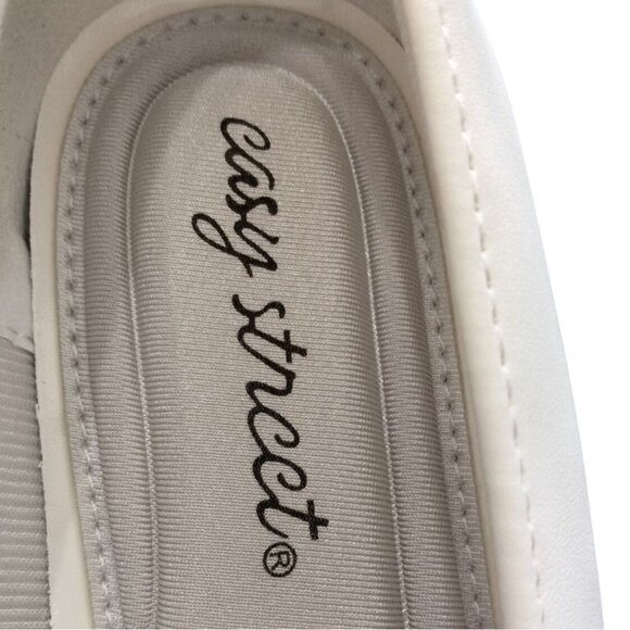 Easy Street Entice Size 8M Pumps Ivory Low Heel Dress Shoes Square Toe Comfort - Picture 5 of 14